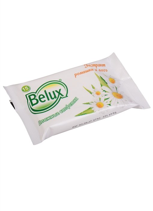 

Влажные освежающие салфетки 15шт 15*20см "BELUX mix"