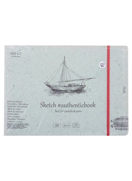 Скетчбук 24,5*17,6cм 32л "SMLT Art White authenticbook", на резинке, 90г/м2, белый, сшивка
Скетчбук 24,5*17,6cм 32л "SMLT Art White authenticbook", на резинке, 90г/м2, белый, сшивка