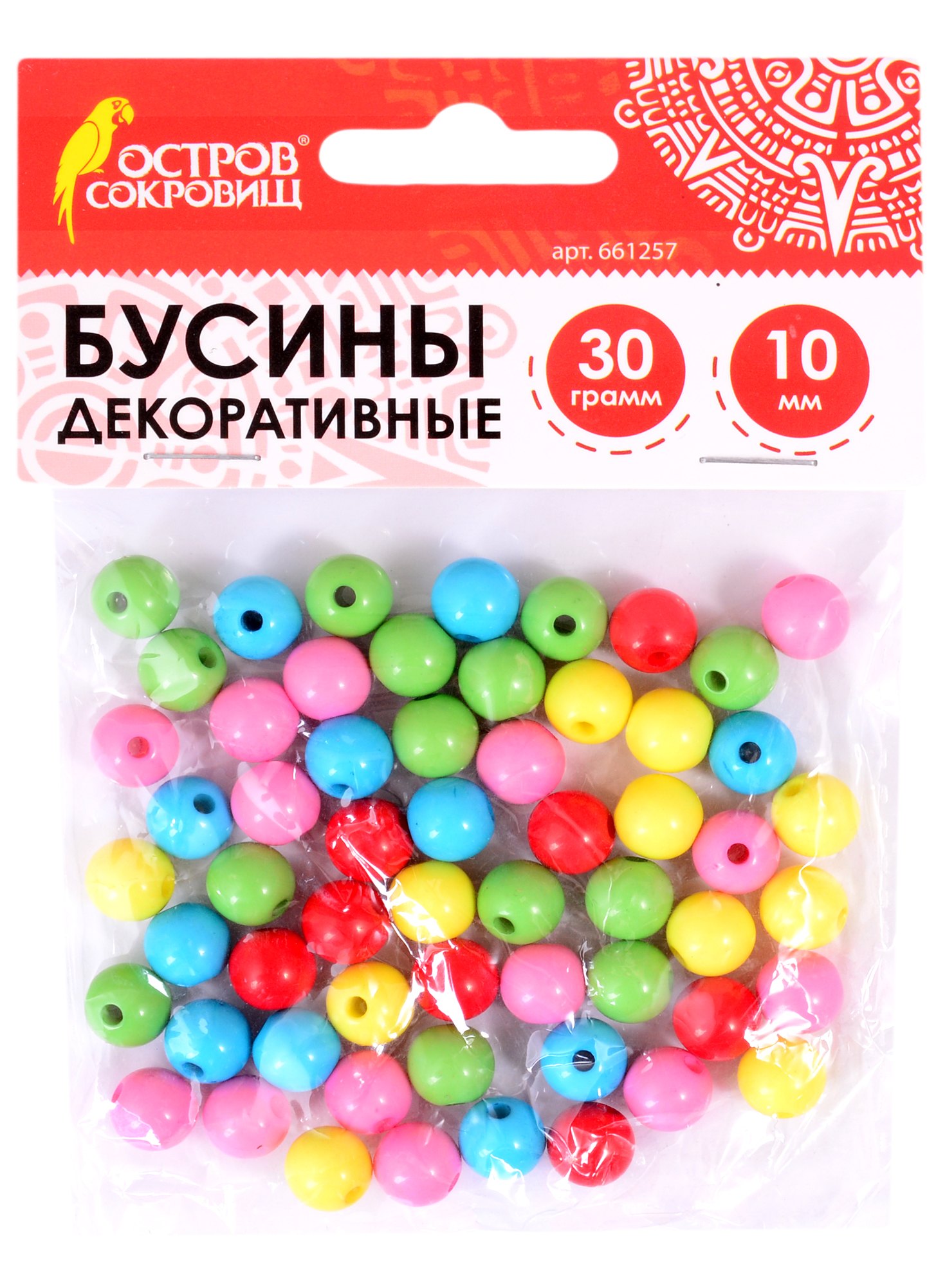 Бусины декоративные Шарики (10 мм) (30 г) (5 цв) (3+) (661257) (упаковка) (Остров сокровищ)
Бусины декоративные Шарики (10 мм) (30 г) (5 цв) (3+) (661257) (упаковка) (Остров сокровищ)