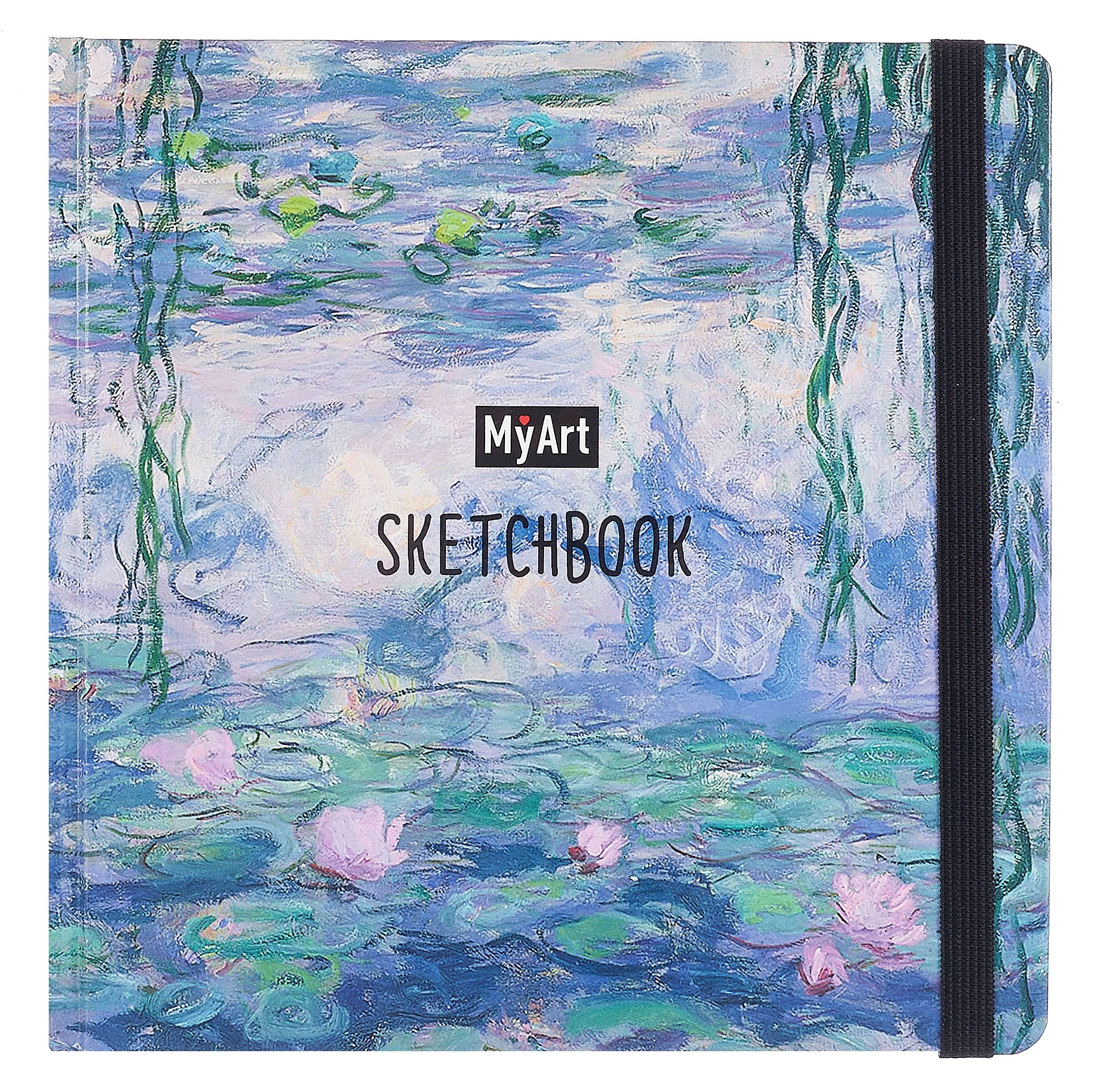Скетчбук 200*200 80л "Клод Моне. Кувшинки" белый офсет 100г/м2, тв.подложка, мат.ламинация, резинка, ляссе
Скетчбук 200*200 80л "Клод Моне. Кувшинки" белый офсет 100г/м2, тв.подложка, мат.ламинация, резинка, ляссе