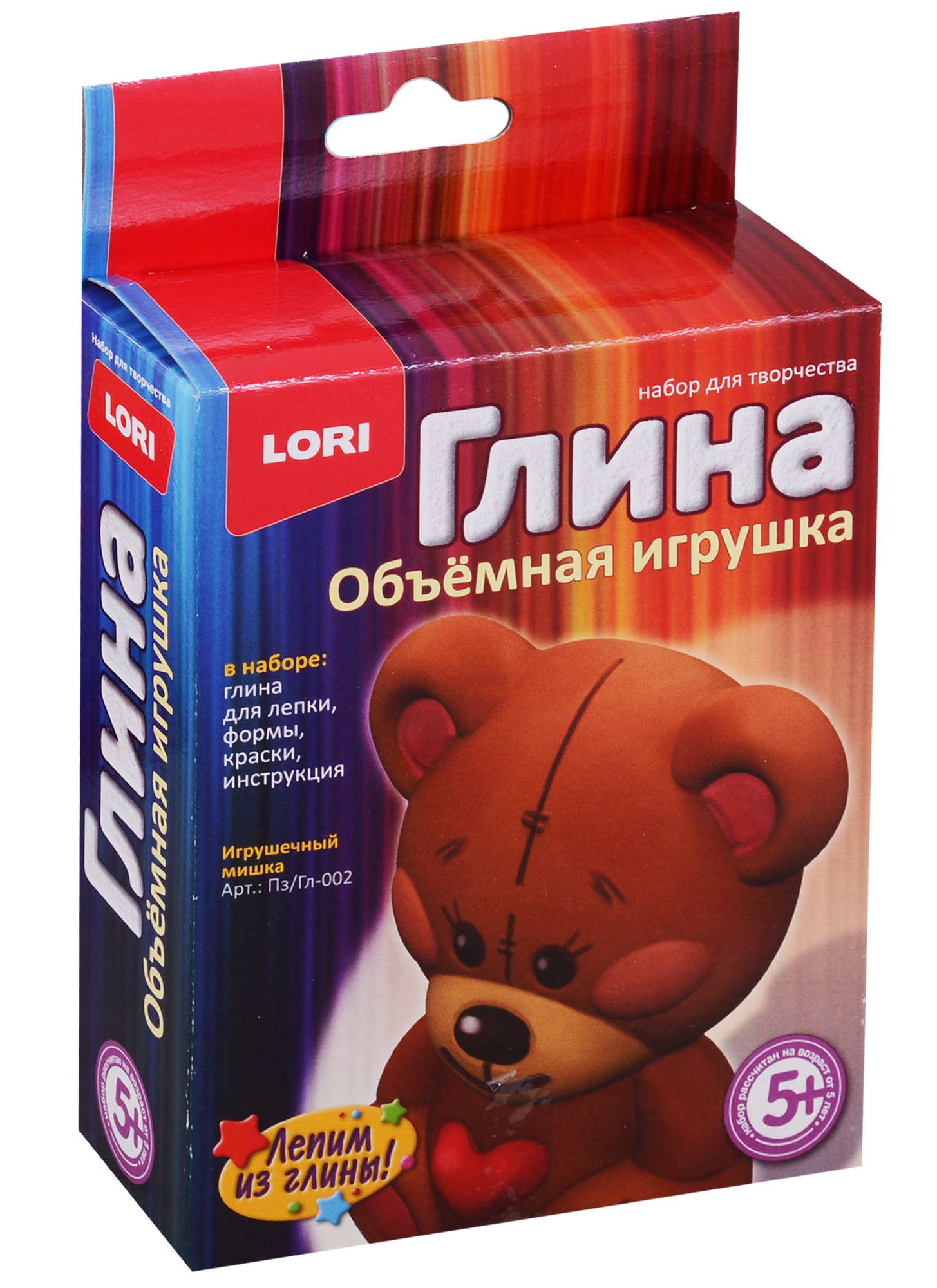 Набор для творчества LORI Игрушка объемная из глины Игрушечный мишка пз/гл-002
Набор для творчества LORI Игрушка объемная из глины Игрушечный мишка пз/гл-002