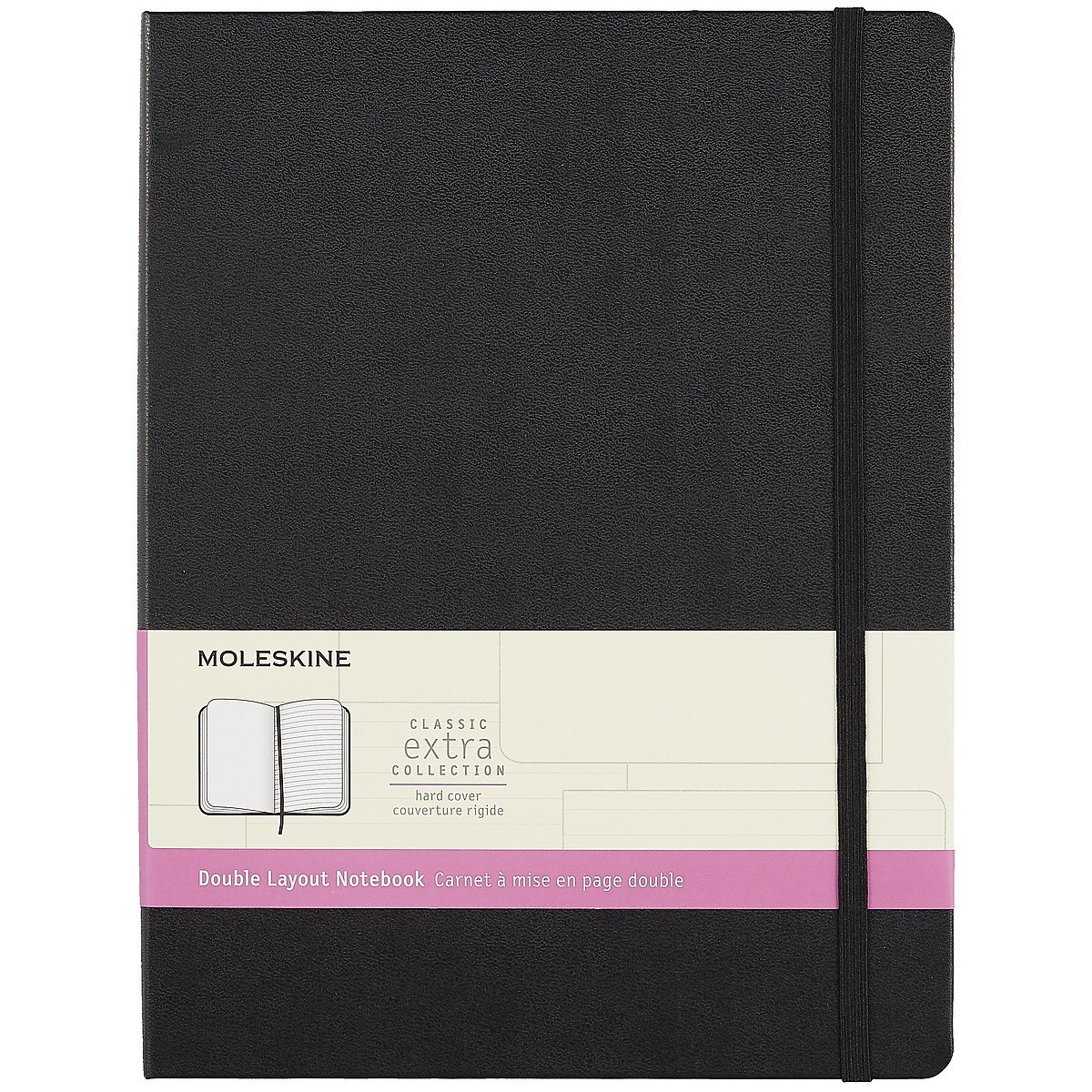Книга для записей А5+ 96л лин./нелин. "CLASSIC DOUBLE Xlarge" тв.обл., черный, ляссе, инд.уп., Moleskine
Книга для записей А5+ 96л лин./нелин. "CLASSIC DOUBLE Xlarge" тв.обл., черный, ляссе, инд.уп., Moleskine