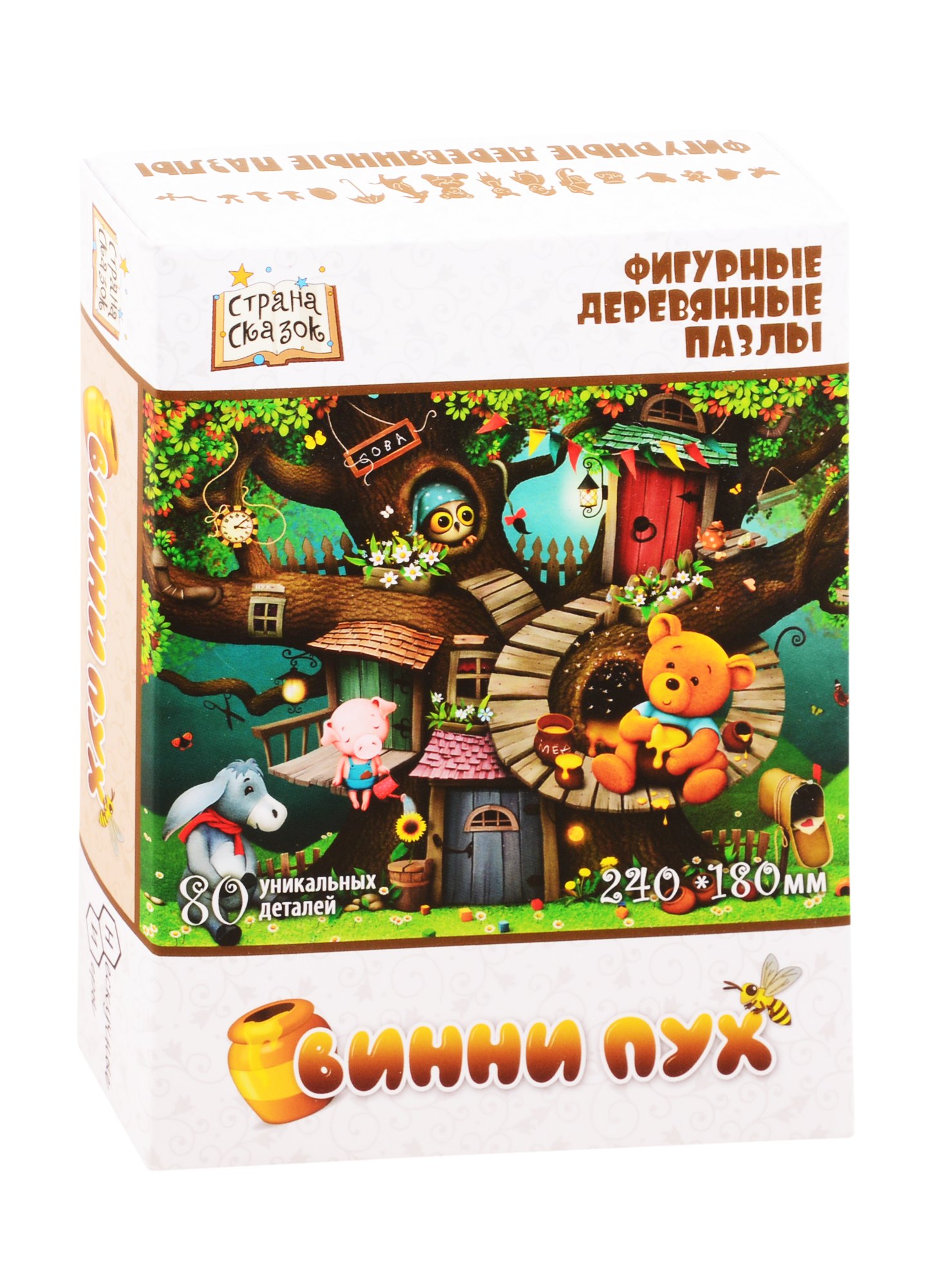 Пазл фигурный деревянный Страна сказок. Винни Пух 80 элементов
Пазл фигурный деревянный Страна сказок. Винни Пух 80 элементов