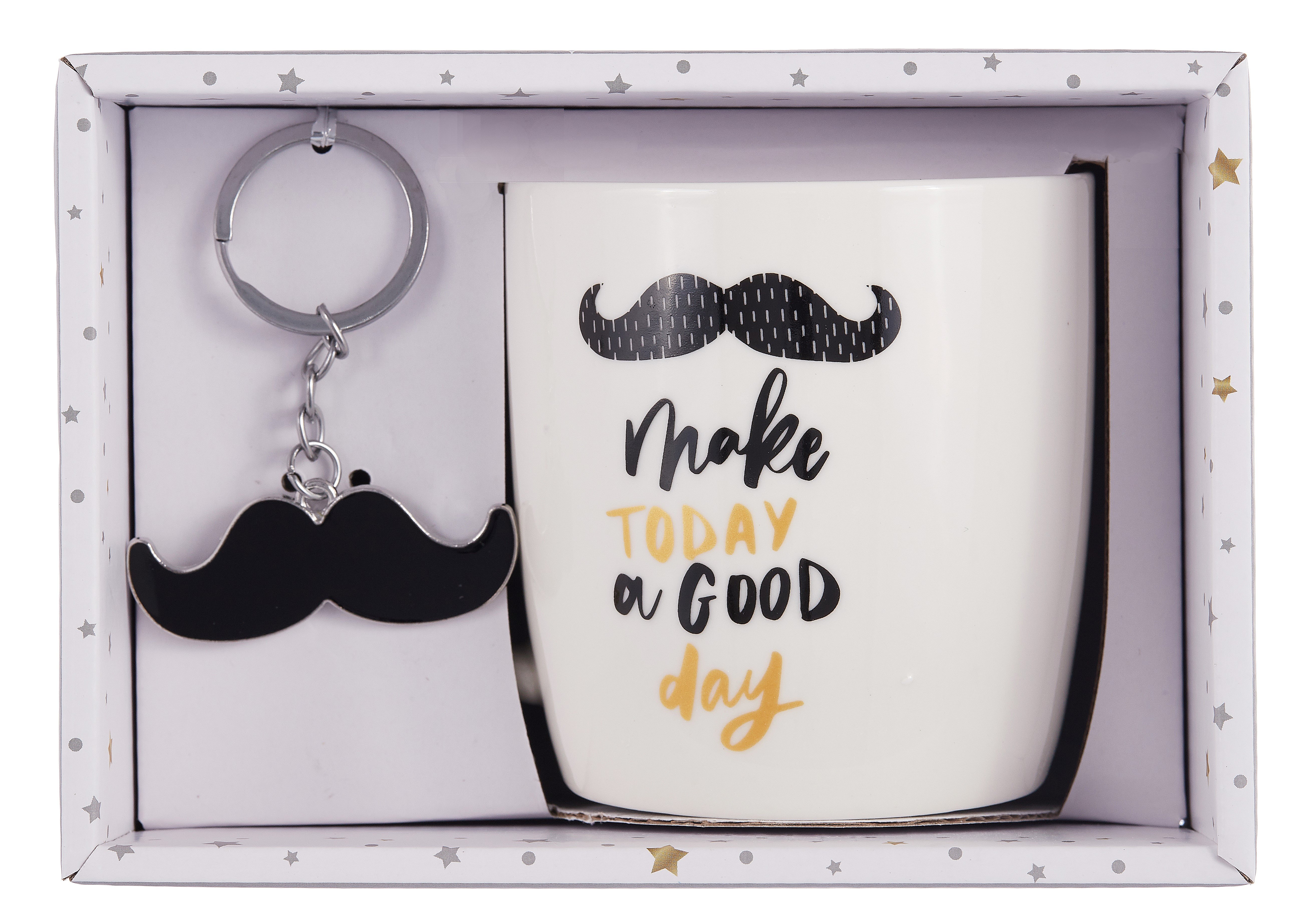 Подарочный набор Кружка и брелок-усы Make today a Good day (коробка) (керамика) (12-topsun-202409-01)
Подарочный набор Кружка и брелок-усы Make today a Good day (коробка) (керамика) (12-topsun-202409-01)