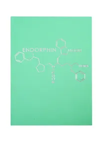 Купить Записная книжка А6 80л лин. "Molecule. Endorphin" интеграл.переплет, Soft Touch, тиснение серебр.фольгой — Фото №1