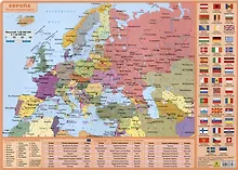 Купить Европа. Политическая, физическая карта — Фото №1