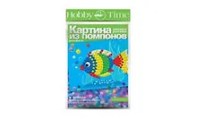 Купить Набор для творчества, HOBBY TIME, Набор №4. Картина из помпонов Рыба — Фото №1