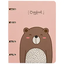 Купить Тетрадь на кольцах в клетку Unnika, "Cute & Funny. Cute bear", 100 листов — Фото №1