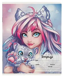 Купить Тетрадь в клетку Феникс+, "Девушка с барсом", А5, 18 листов — Фото №1