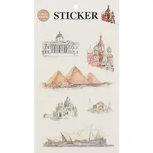 Купить Наклейки бумажные Достопримечательности, 19*10, (6 листов) — Фото №1