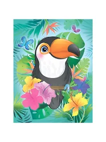 Купить Разноразмерная мозаика на подрамнике "Тропическое настроение". 30x40 см — Фото №1