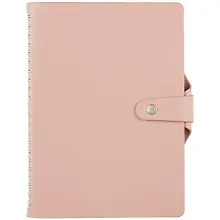 Купить Ежедневник недат. А5 96л "Clear" розовый, иск.кожа, мягк.переплет, на резинке, ляссе — Фото №1