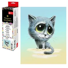 Купить Набор для творчества. Алмазная мозаика Phoenix plus "Котенок", 20 х 25 см — Фото №1