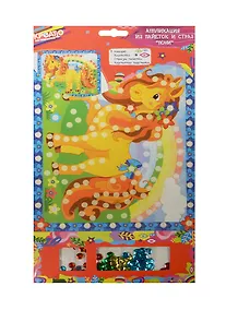 Купить Набор для творчества КРЕАТТО Аппликация из страз и пайеток ПОНИ 18*30см — Фото №1