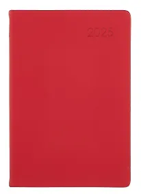 Купить Ежедневник дат. 2025г. А5 176л "Paragraph" красный, 7Б, тв.переплет, иск.кожа, покрытие Soft Touch, термотиснение, тонир.блок, скругл.углы, вырубка, ляссе, инд.уп — Фото №1