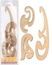 Купить Лекала маленькие 03шт (набор), пластик, дымчатый, европодвес, Koh-I-Noor — Фото №1