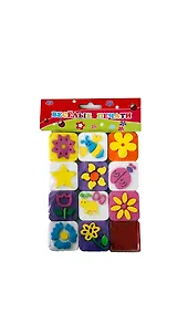 Купить Набор для детского творчества Arte Nuevo Веселые печати Цветы, подушечка с чернилами+веселые штампы — Фото №1