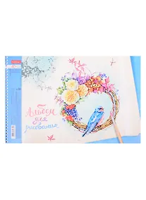 Купить Альбом для рисования Hatber, "Нежная фантазия", А4, 40 листов, на спирали, в ассортименте — Фото №1