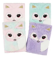 Купить Книга для записей А5 80 листов, линейка, с мехом "Лисята", в ассортименте — Фото №1