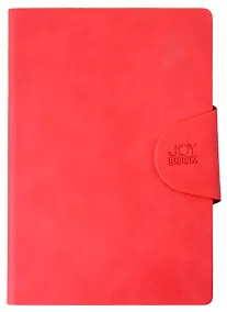 Купить Ежедневник недат. А5 136л "Snap book. No 5" красный, иск.кожа, интегр.переплет, клапан, офсет, ляссе — Фото №1