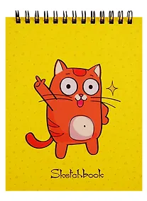 Купить Скетчбук «Веселый котик», А6, 40 листов — Фото №1
