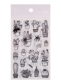 Купить Наклейки Love plants, ч/б, бумажные 9*14 (6 листов) — Фото №1