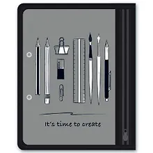 Купить Папка для канцелярских принадлежностей А5 (25,5*20,5) Феникс+ Канцелярия на сером, 1отд., пластик — Фото №1