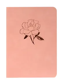 Купить Книга для записей А5- 80л кл. "Vesper. Персиковый" иск.кожа, замша, тисн.фольгой, тонир.блок, скругл.углы, ляссе — Фото №1