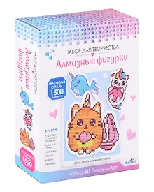 Купить Набор алмазных фигурок с магнитом и ленточкой. 3в1 "Волшебные Животные" — Фото №1