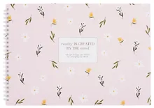 Купить Альбом для рисования 40л А4 "April", розовый, карт.обл., спираль, ламинация, микротекстурирование — Фото №1