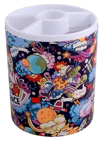 Купить Стакан для пишущих принадлежностей "Комикс Космос" пластик — Фото №1