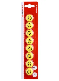 Купить Магниты 8 штук 20мм "Смайлики", блистер, GoodMark — Фото №1