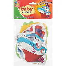 Купить Игровой набор, ТМ Vladi, Мягкие пазлы Baby puzzle Транспорт, Мультиколор — Фото №1