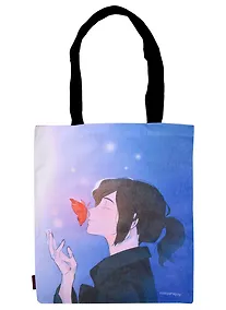 Купить Сумка-шоппер Аниме Синтонимы Персонаж с бабочкой (цветной) (Медина Мирай) (текстиль) (40х32) — Фото №1