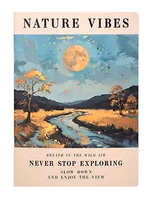 Купить Тетрадь А4- 40л кл. "JANE. Nature Vibes" скрепка, мел.картон, мат.ламинация, тиснение фольгой — Фото №1