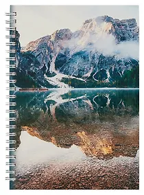 Купить Тетрадь в линейку Listoff, "Пейзаж в горах", 100 листов — Фото №1