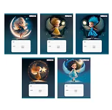 Купить Тетрадь в линейку Listoff, "Девочки-звездочки", 12 листов, в ассортименте — Фото №1