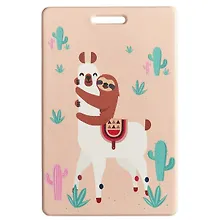 Купить Чехол для карточек Лама с ленивцем (ДК2018-165) — Фото №1
