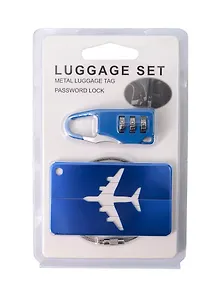 Купить Travel набор Бирка и замочек для багажа (синий) (12-travel22-B5) — Фото №1