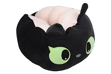 Купить Подголовник с кнопкой Котик мордочка (розовый фон) (текстиль) (30х30) (12-35011-202509-NI-103) — Фото №1