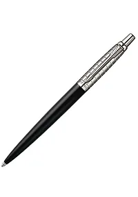 Купить Ручка шариковая Parker, Jotter Premium Satin Black Chiselled, подарочная — Фото №1