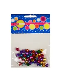 Купить Набор декоративных бубенчиков 8мм 50шт микс цветов — Фото №1