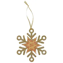 Купить Украшение «Снежинка золотая», 14 см — Фото №1