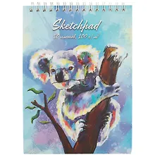 Купить Скетчбук «Животные в акварели», 80 листов, А4 — Фото №1