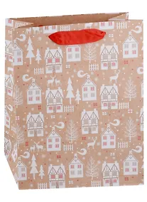 Купить Пакет А4 32*26*12 "Новогодний привет" Новый год, бум.мат. — Фото №1