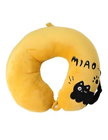 Купить Подголовник Черный кот (горчичный) (текстиль) (30х30) (14-0700-202505-T17) — Фото №1