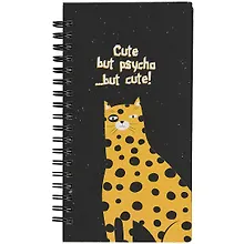 Купить Записная книжка 94*174 100л кл. "Silly", леопард, тверд.переплет, спираль — Фото №1