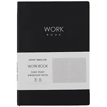 Купить Книга для записей А5 80л лин. "Work book. No 1" иск.кожа, инт.переплет, тиснение фольгой, инд.уп. — Фото №1