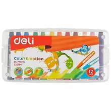 Купить Набор масляной пастели Deli 12 цветов в картонной коробке, Deli — Фото №1
