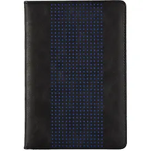 Купить Ежедневник недат. А5 160л "Бакстер" черный, кожзам, тв.переплет, обложка поролон, перфорация, тонир.блок, ляссе — Фото №1